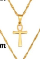 Yueming Nefertiti/AfricaMap/Ankh Necklace