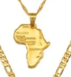 Yueming Nefertiti/AfricaMap/Ankh Necklace