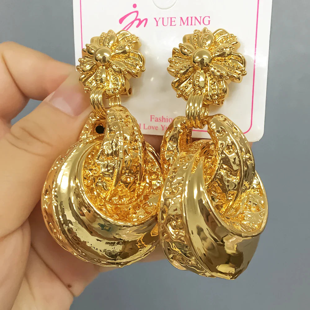 Yueming Brass Fashion Chunky Earrings
