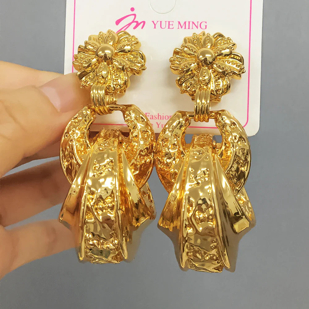 Yueming Brass Fashion Chunky Earrings