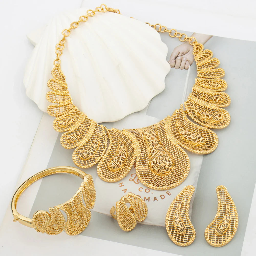 Yueming Flower Jewelry Set