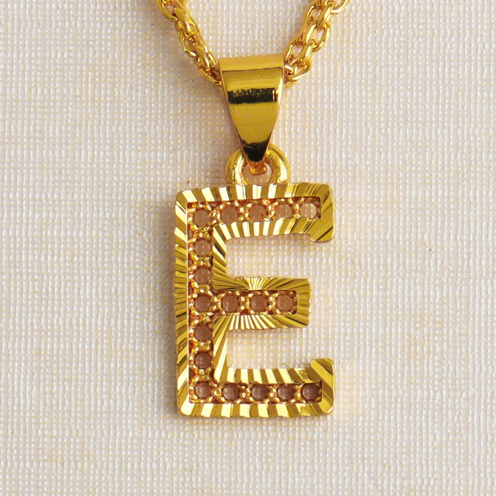 Fashion English Letter Necklace for Women Men Couple Gold Plated Stainless steel Alphabet Pendant Jewelry Gift for Party