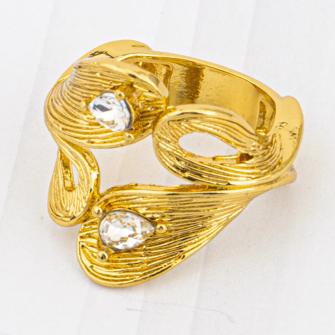 Elegant Gold Plated Jewelry Set 4Pcs with Bracelet Ring Earrings Necklace for Women Mother's Day Gift Party Accessories