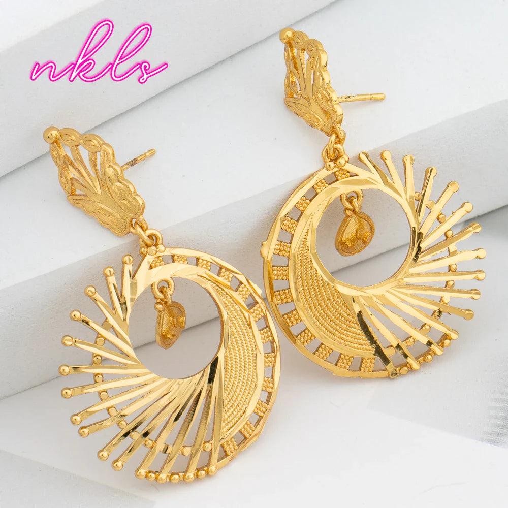 Yueming Bohemian Flower Wedding Earrings
