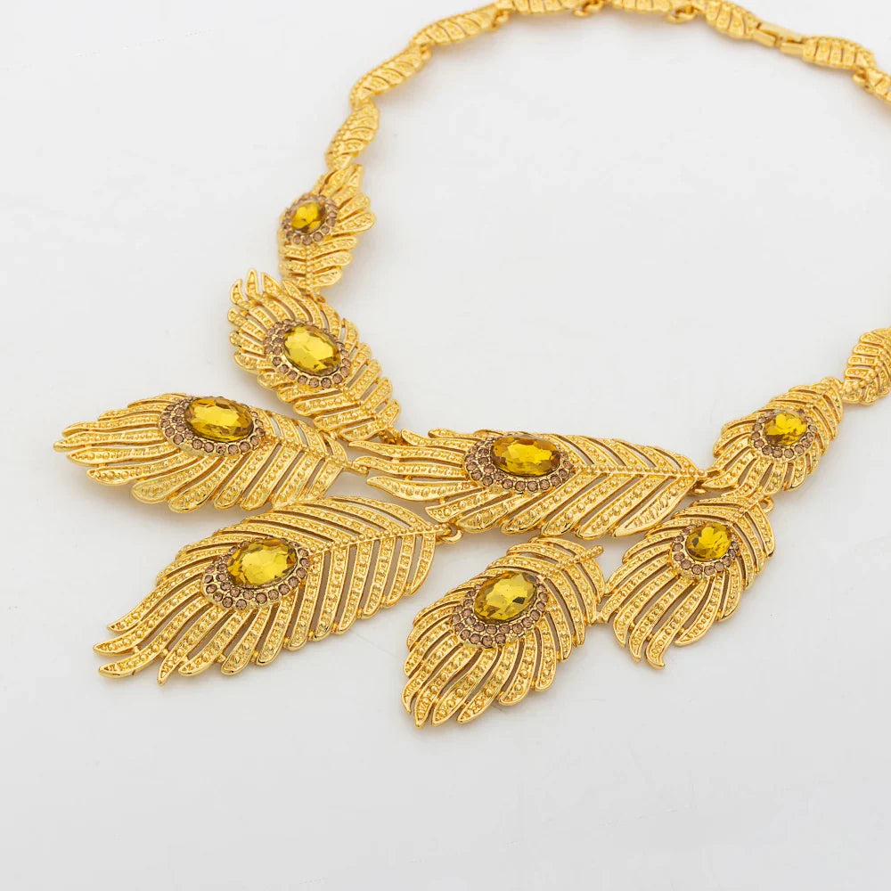 Yueming Feather Jewelry Set