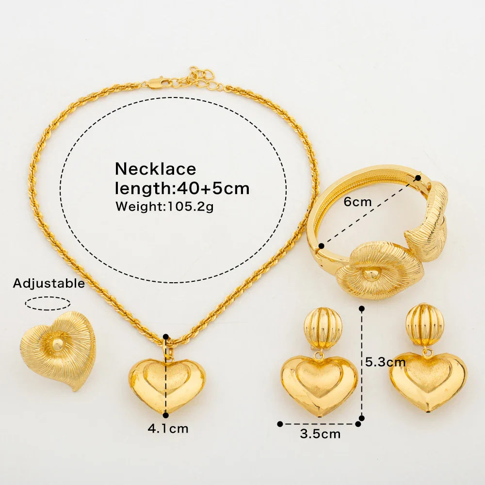 Yueming Heart Jewelry Set