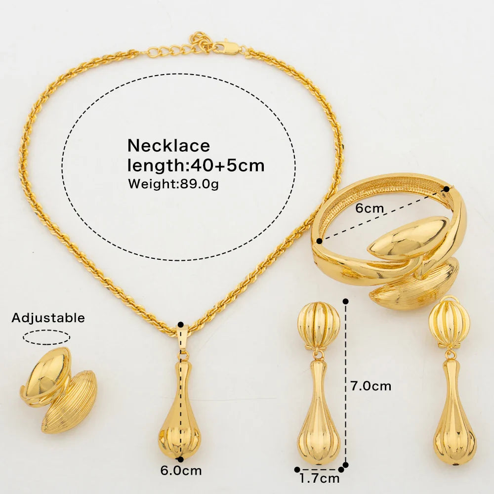Yueming Copper Elegant Party Jewelry Set