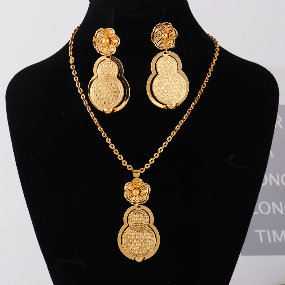 Fashion Gold Color Stainless Steel Necklace Lucky gourd Pendant for Women Waterproof Choker Jewelry Trendy Gifts