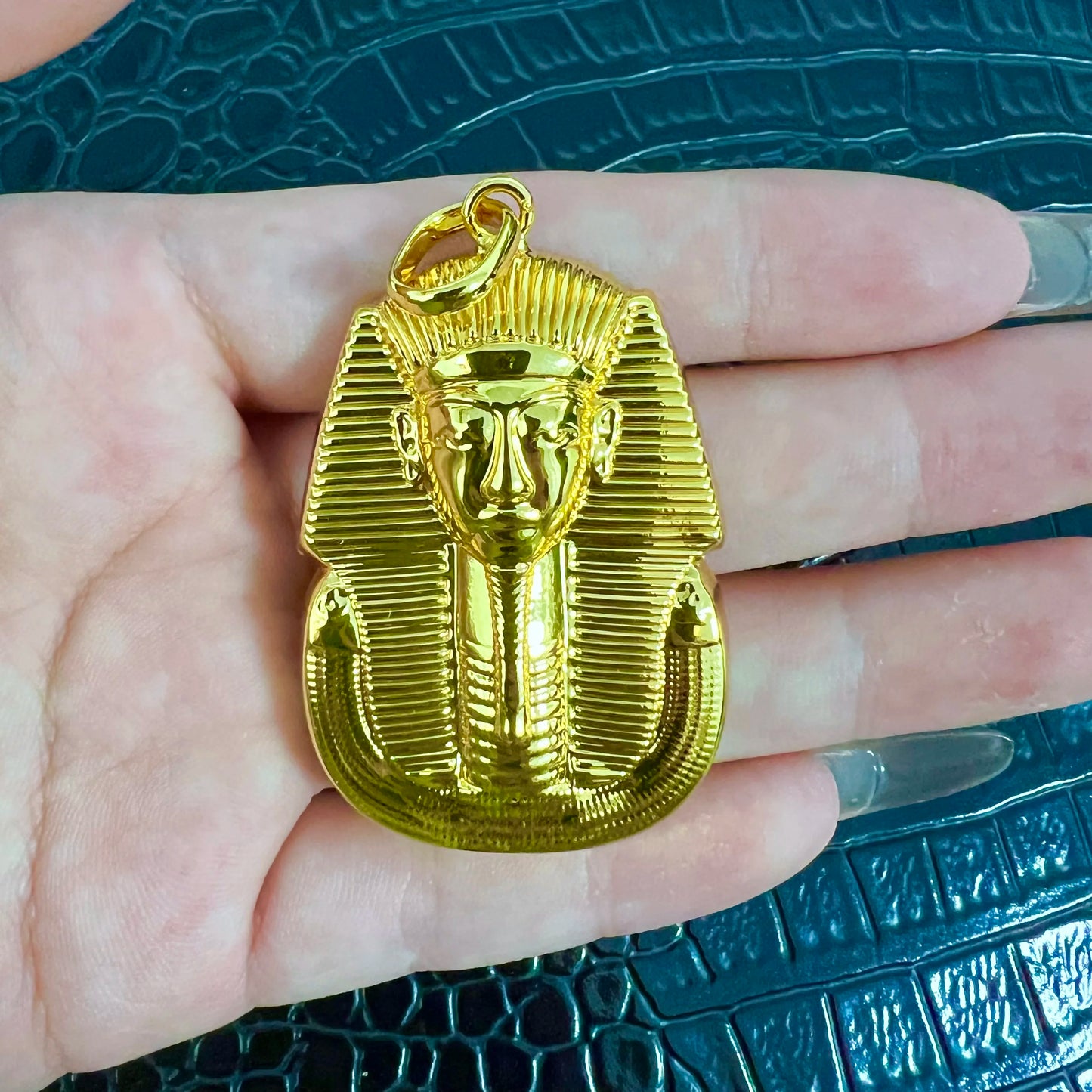 Gold Color Pendant Necklace with Chain Luxury Gold Plated Dubai African Accessories For Women Men Hip Hop Jewelry Gift