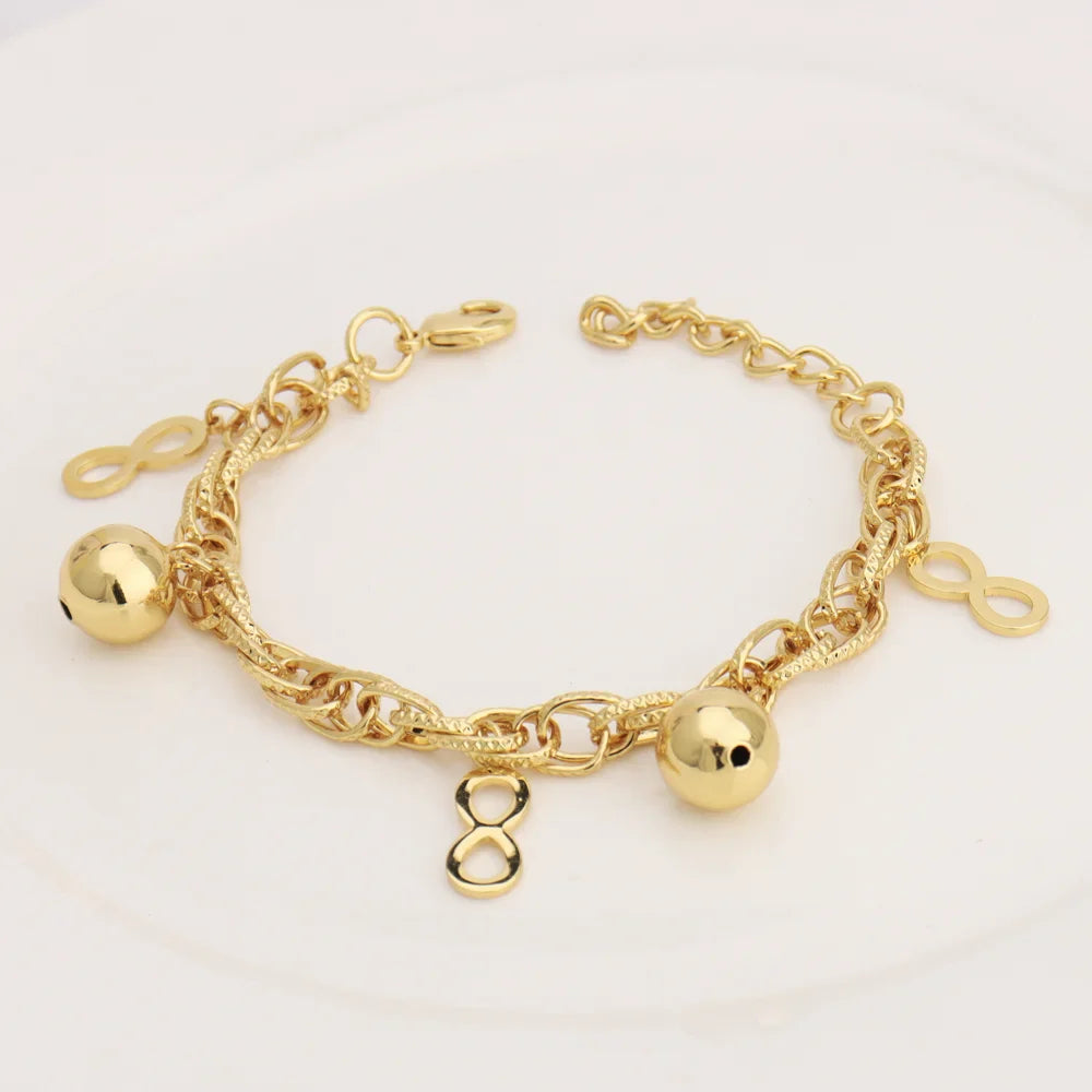 Italy Exquisite Bracelet Dubai Gold Color Hollow Out Flower Pendant Temperament Jewelry Party Wedding Clothing Accessories