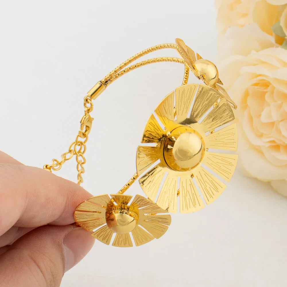 Yueming Copper Fashion Flower Jewelry Set