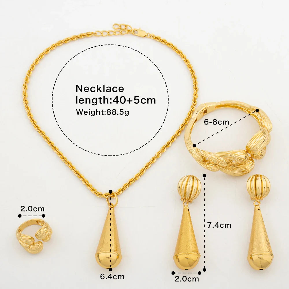 Yueming Copper Elegant Adjustable Jewelry Set