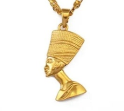 Yueming Nefertiti/AfricaMap/Ankh Necklace