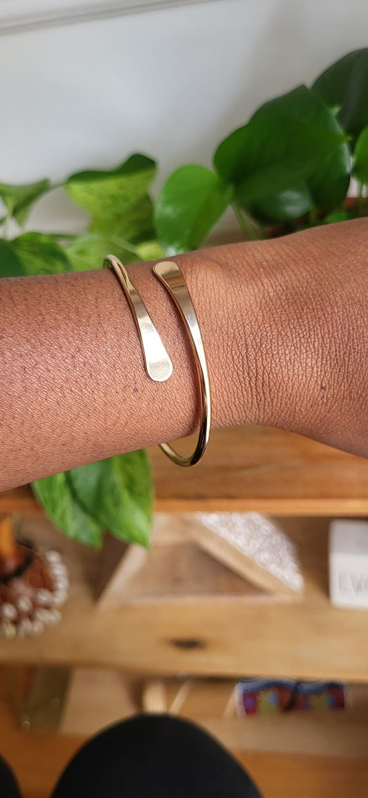 Yueming African Brass Bangles, Stackable Bracelets, Boho Statement Bangles