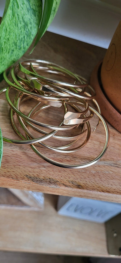 Yueming African Brass Bangles, Stackable Bracelets, Boho Statement Bangles