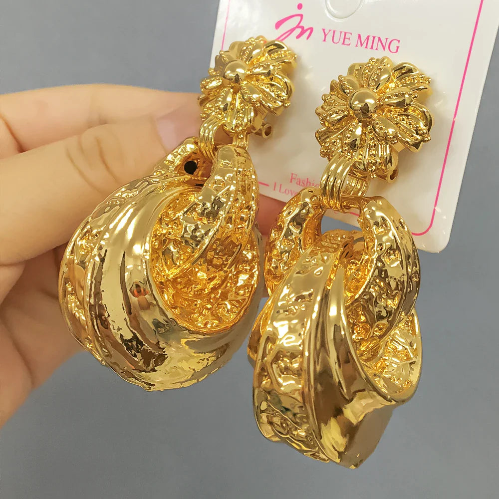 Yueming Brass Fashion Chunky Earrings