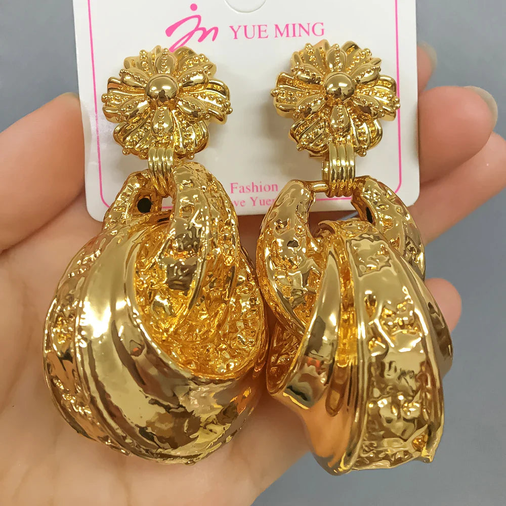 Yueming Brass Fashion Chunky Earrings