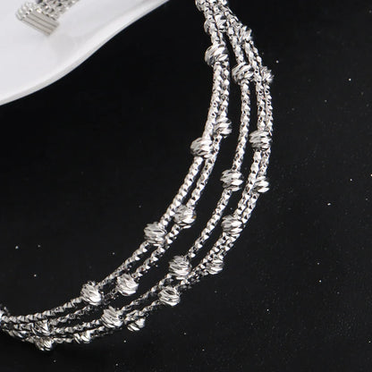 France Exquisite Woman Bracelet And Ring Africa Classical Multi Chain Multi Beads Jewelry Set Party Wedding Engagement Gift