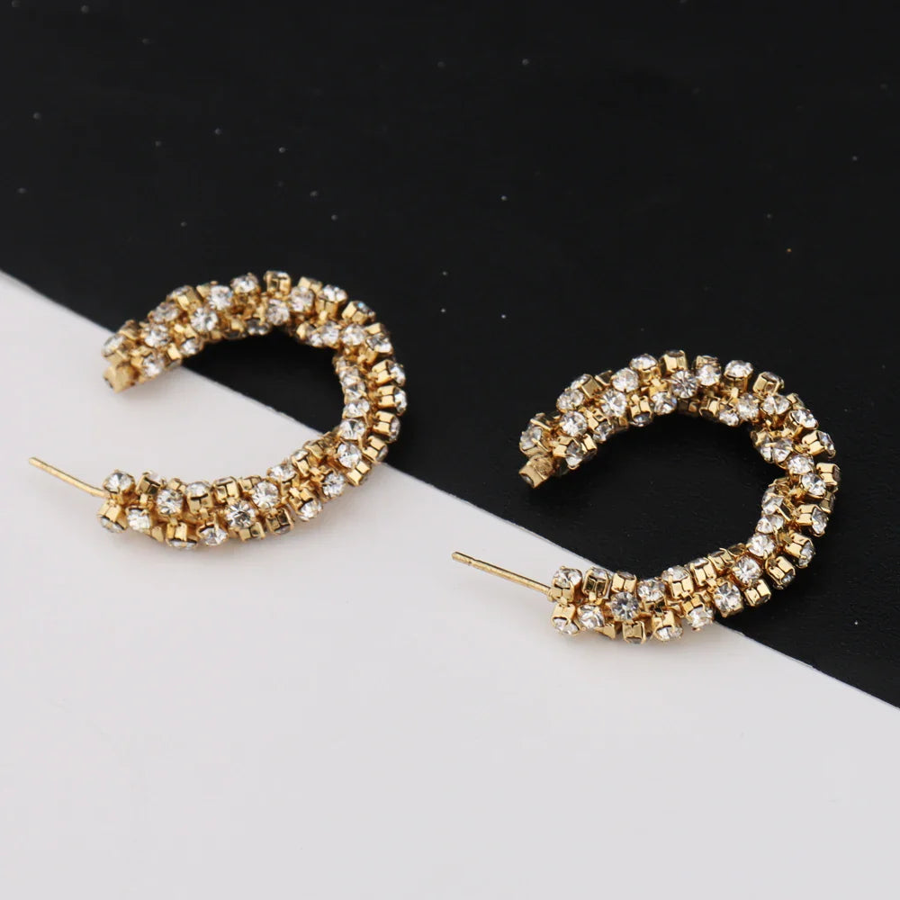 Gold Color Necklace Bangle Ring Earrings Jewelry Set For Women Girl Luxury Elegant Noble Design Jewelry Gift For Party Wedding
