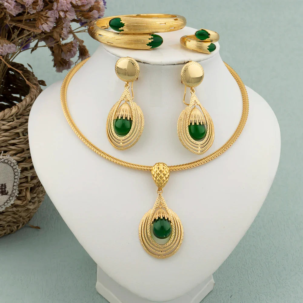 Yueming Engagement Jewelry Ornate Set