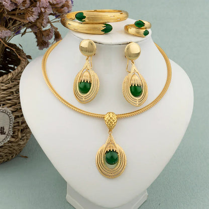 Yueming Engagement Jewelry Ornate Set