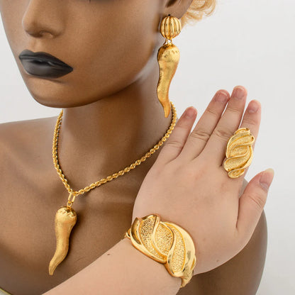 Yueming Copper Contemporary Jewelry Set