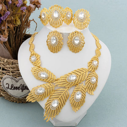 Yueming Feather Jewelry Set