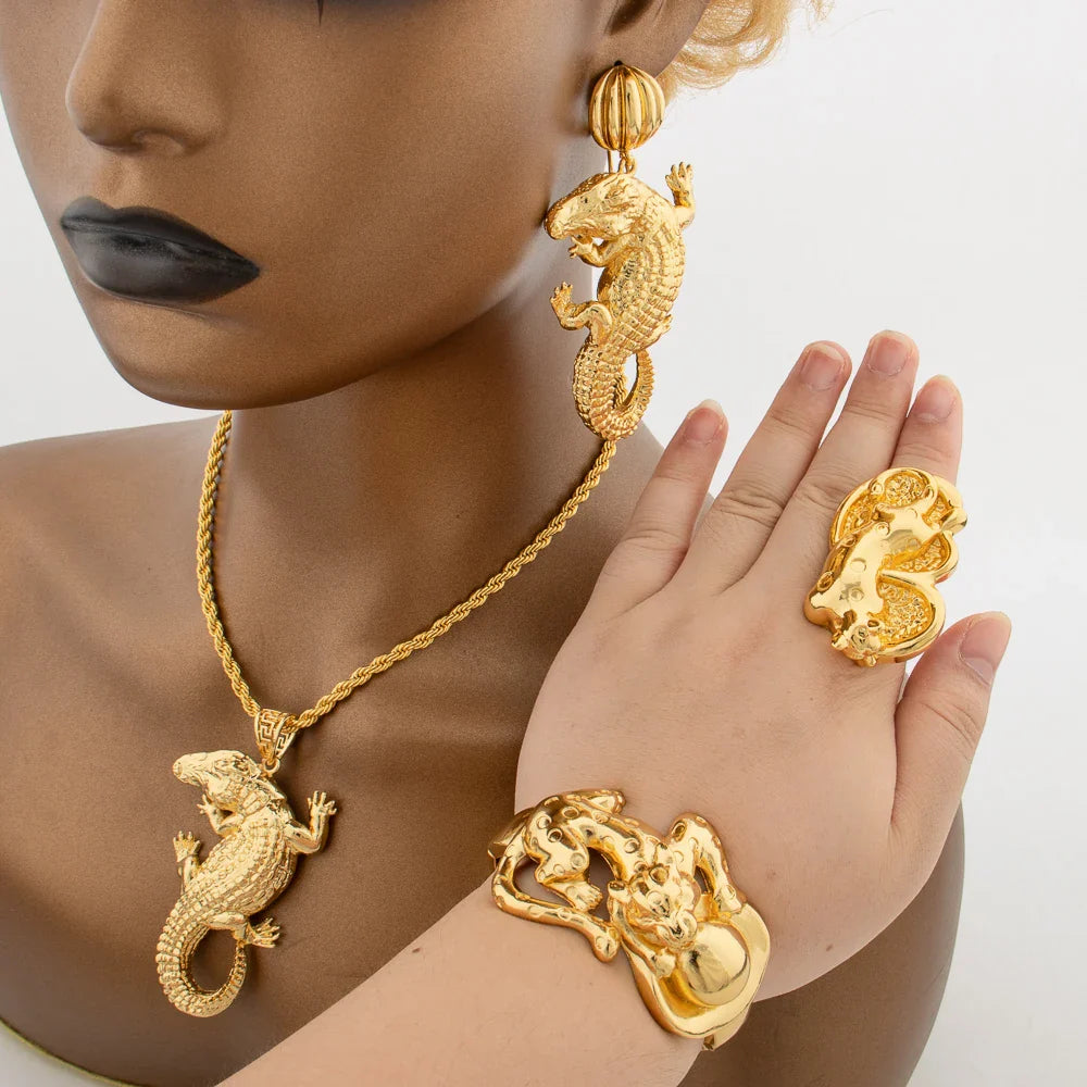 Yueming Copper Chic Wedding Jewelry Set