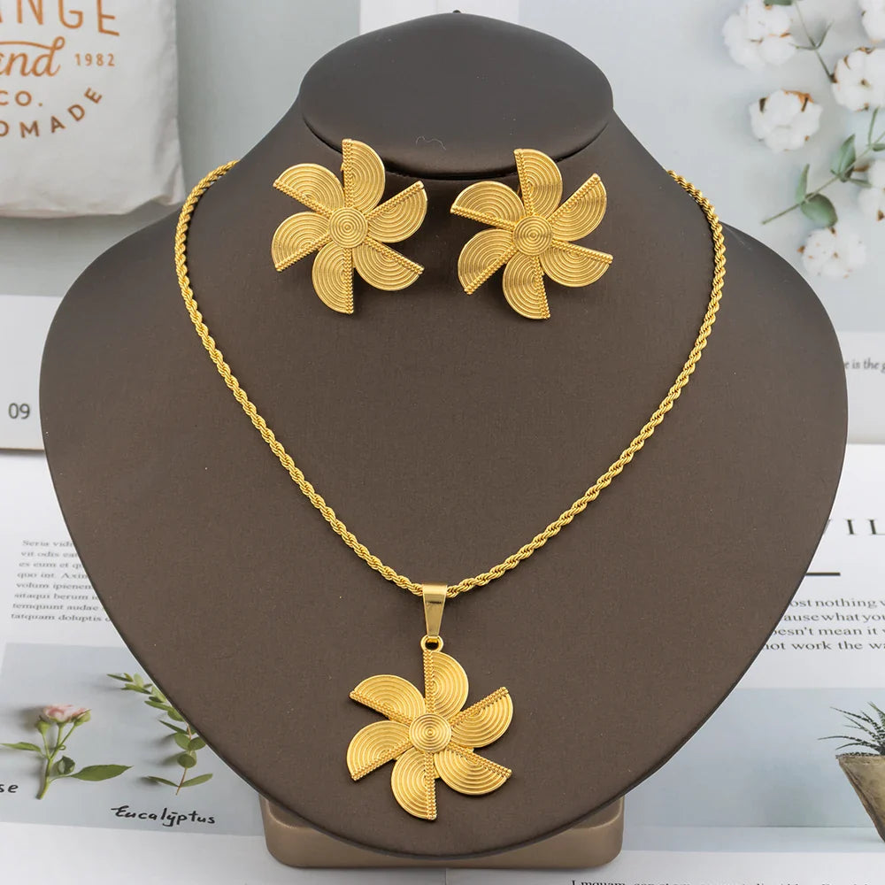 Yueming Copper Bohemian Wedding Jewelry Set