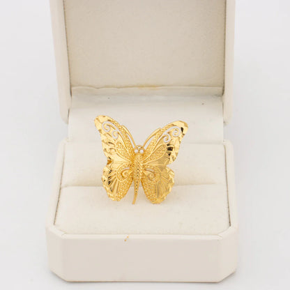 2025 Gold Color New Fashion Rings For Women Charming Love And Butterfly Jewelry Accessories For Wedding Banquet Party