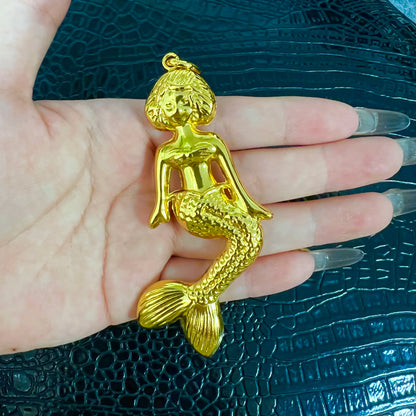 Gold Color Pendant Necklace with Chain Luxury Gold Plated Dubai African Accessories For Women Men Hip Hop Jewelry Gift