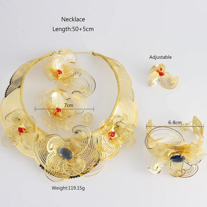 Yueming earrings ring necklace african elegant unique for anniversary gift