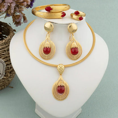 Yueming Engagement Jewelry Ornate Set