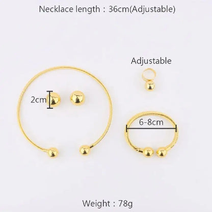 Yueming earrings bangle necklace african elegant delicate for banquet party