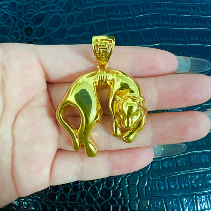 Gold Color Pendant Necklace with Chain Luxury Gold Plated Dubai African Accessories For Women Men Hip Hop Jewelry Gift