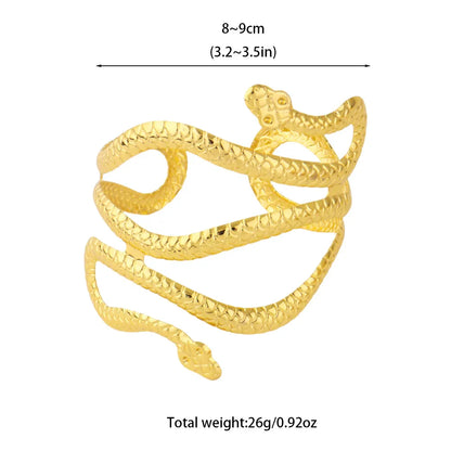 Mid East Women Vintage Snake Shape Upper Arm Bangle Nigeria Sexy Creative Adjustable Open Armlet Easter Date Party Body Jewelry