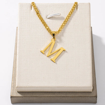 Initial Name Letter Custom Jewelry Personalized Pendant Necklace Handmade Detachable Cursive Nameplate Choker Women Men Couple
