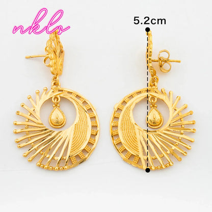 Yueming Bohemian Flower Wedding Earrings