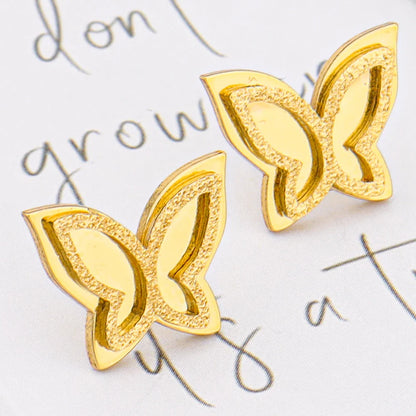 2025 Women's Earrings Bracelets Necklace and Ring Romantic Butterfly shape Gold Color Jewellery Set For Party Women's Day