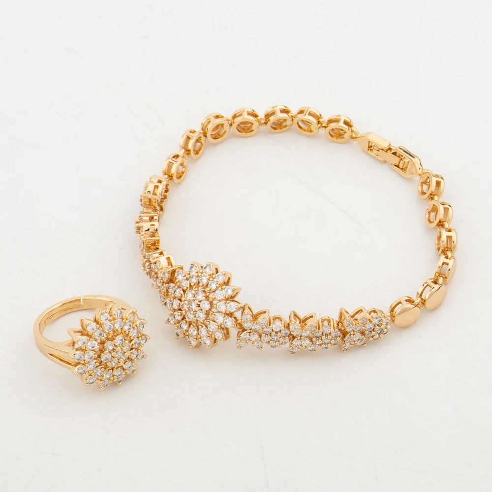 Yueming Crystal Trendy Wedding Jewelry Set
