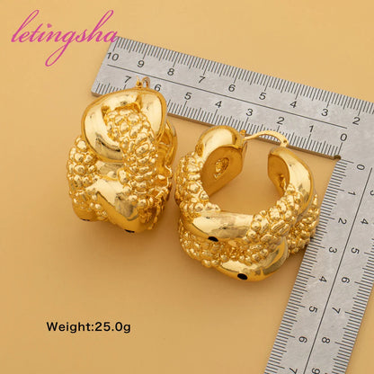 Yueming Copper Graceful Statement Earrings