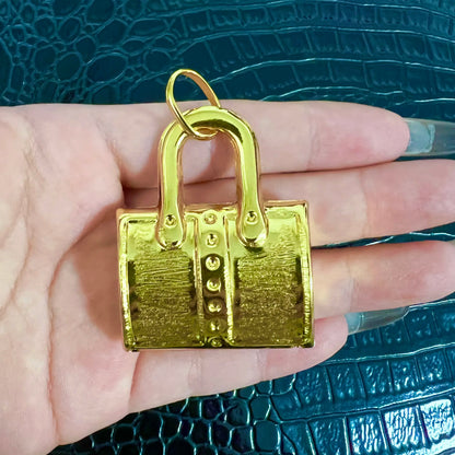 Gold Color Pendant Necklace with Chain Luxury Gold Plated Dubai African Accessories For Women Men Hip Hop Jewelry Gift
