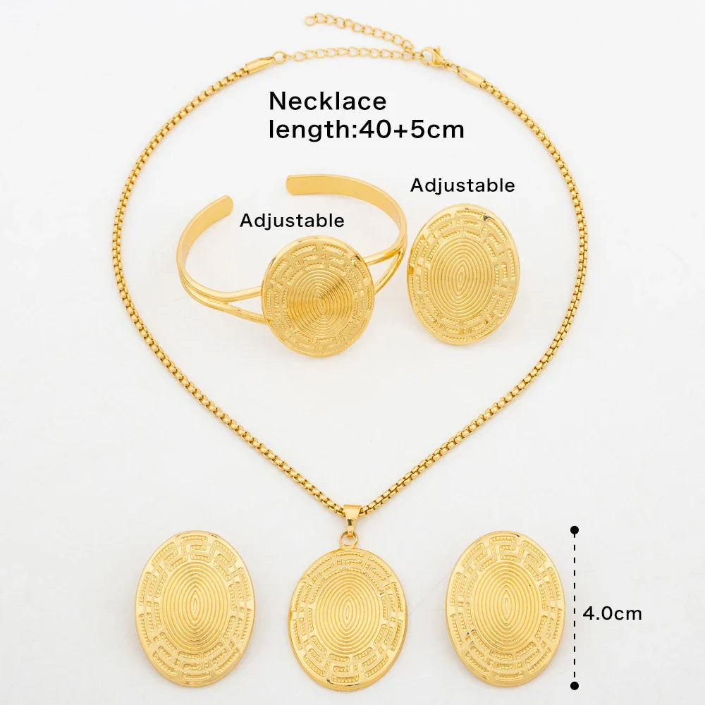 Yueming Copper Luxury Statement Jewelry Set