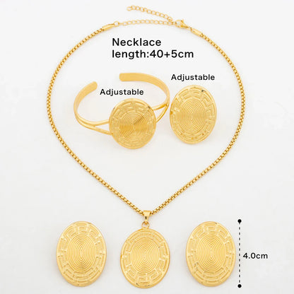 Yueming Copper Luxury Statement Jewelry Set