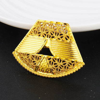 Spring Promotion Nigerian Women Jewelery Dubai Luxury Trapezoid Earrings Bridal Necklace Ring Easter Mother's Day Wedding Gift