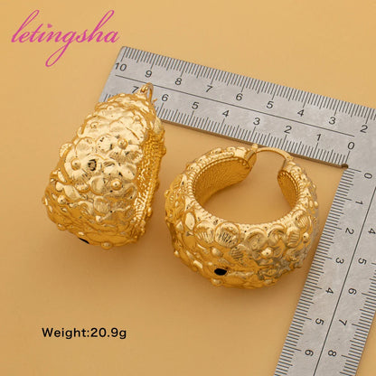 Yueming Copper Graceful Statement Earrings