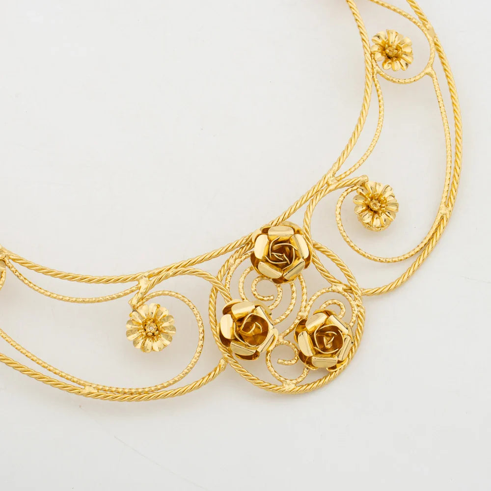 Yueming Copper Punk Flower Jewelry Set