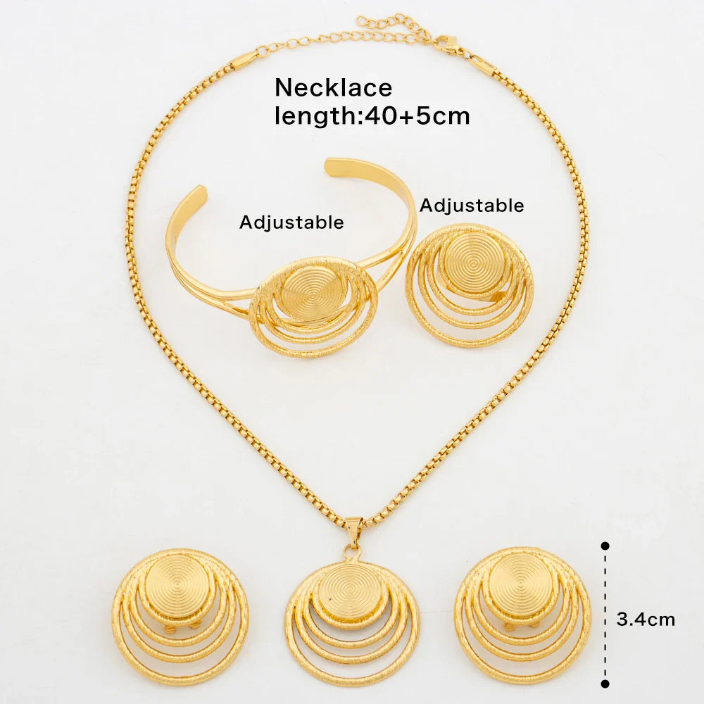 Yueming Copper Luxury Statement Jewelry Set