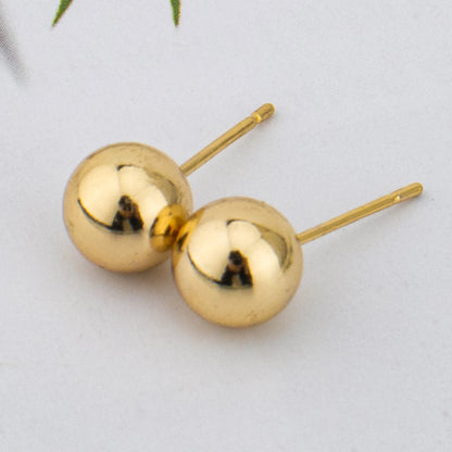 YM Newest Stainless Steel Gold Color Glossy Little Pearl Necklace Earrings For Women Girl Gift For Party Exquisite Jewelry Set