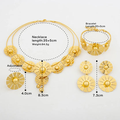 Yueming Copper Fashion Flower Jewelry Set
